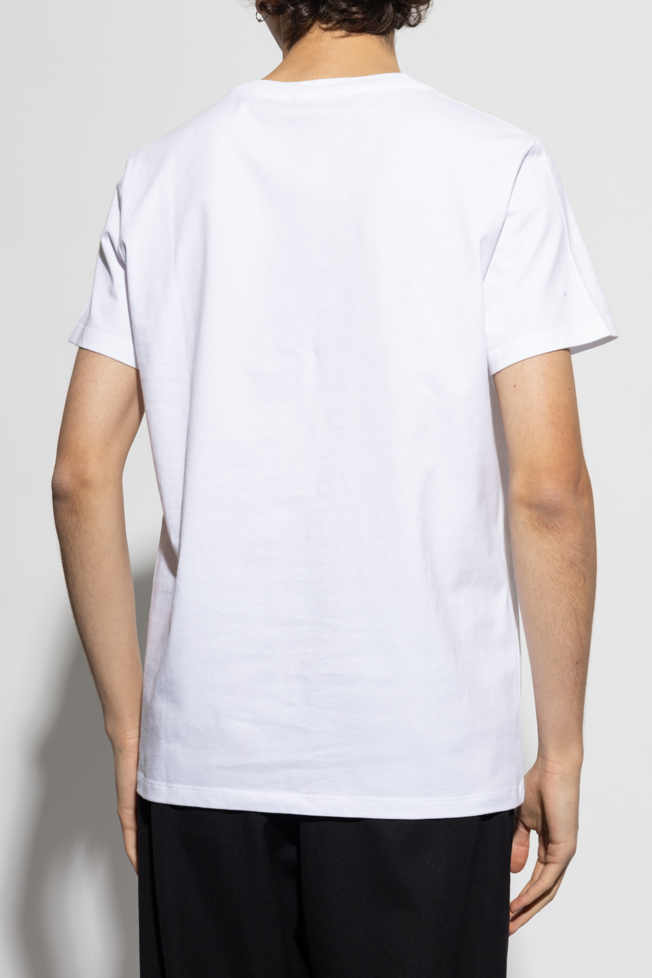 White T-shirt with logo patch Balmain - Vitkac AS